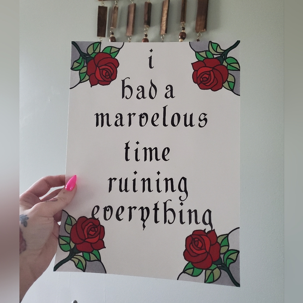 Calligraphy & Floral Taylor Swift Lyrics Artwork